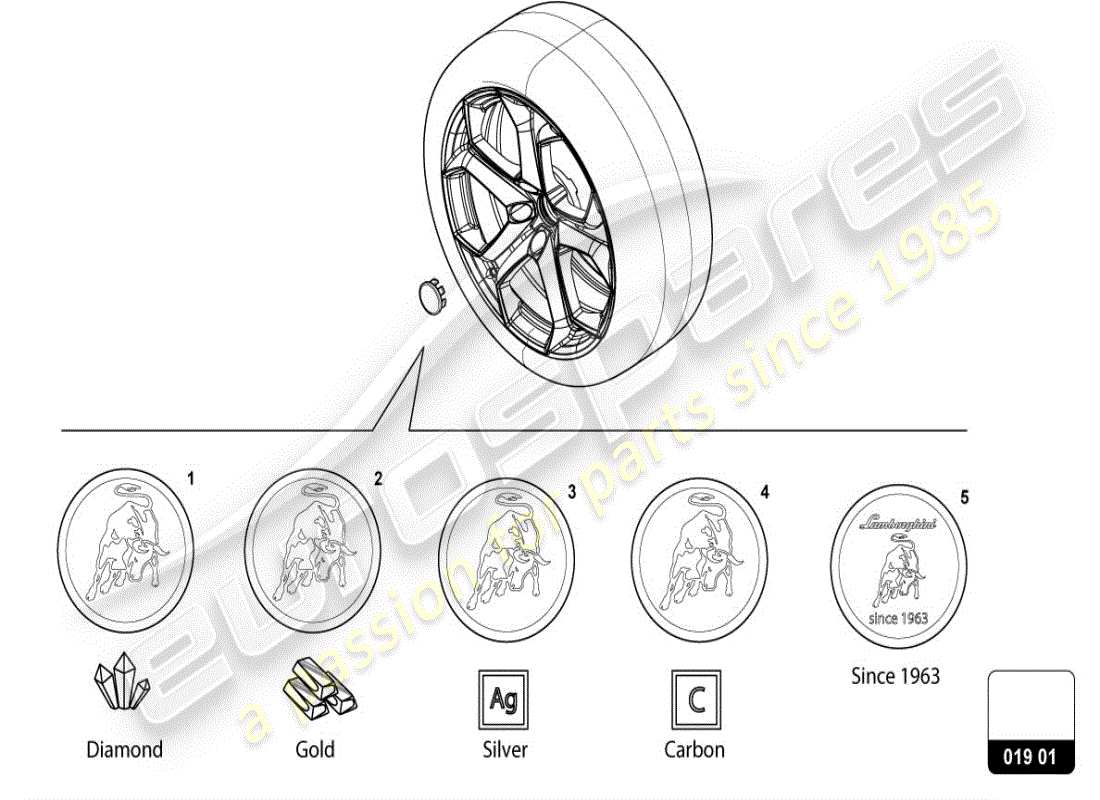 a part diagram from the lamborghini urus (accessories) parts catalogue