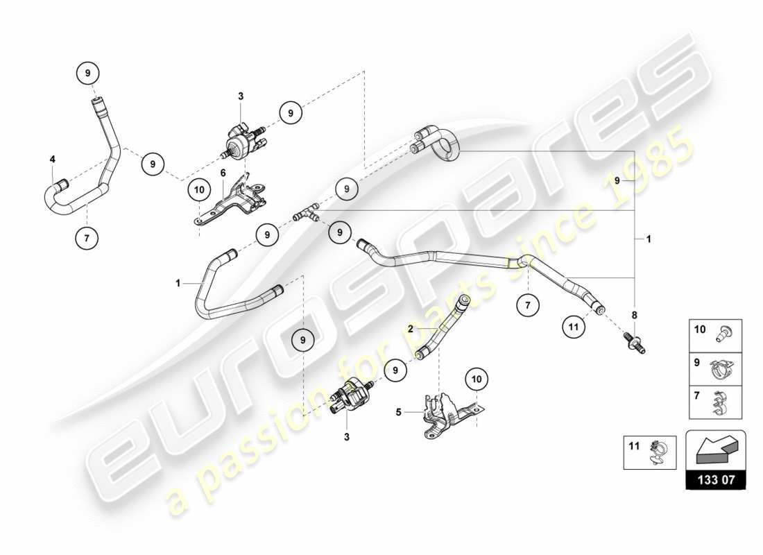 VIEW PARTS DIAGRAMS FROM THE LAMBORGHINI HURACAN PARTS CATALOGUE a part diagram from the lamborghini huracan parts catalogue