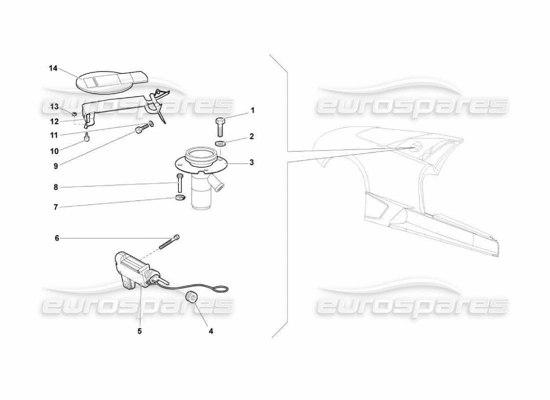 a part diagram from the lamborghini murcielago parts catalogue