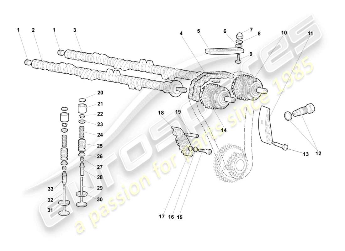 a part diagram from the lamborghini murcielago coupe (2003) parts catalogue