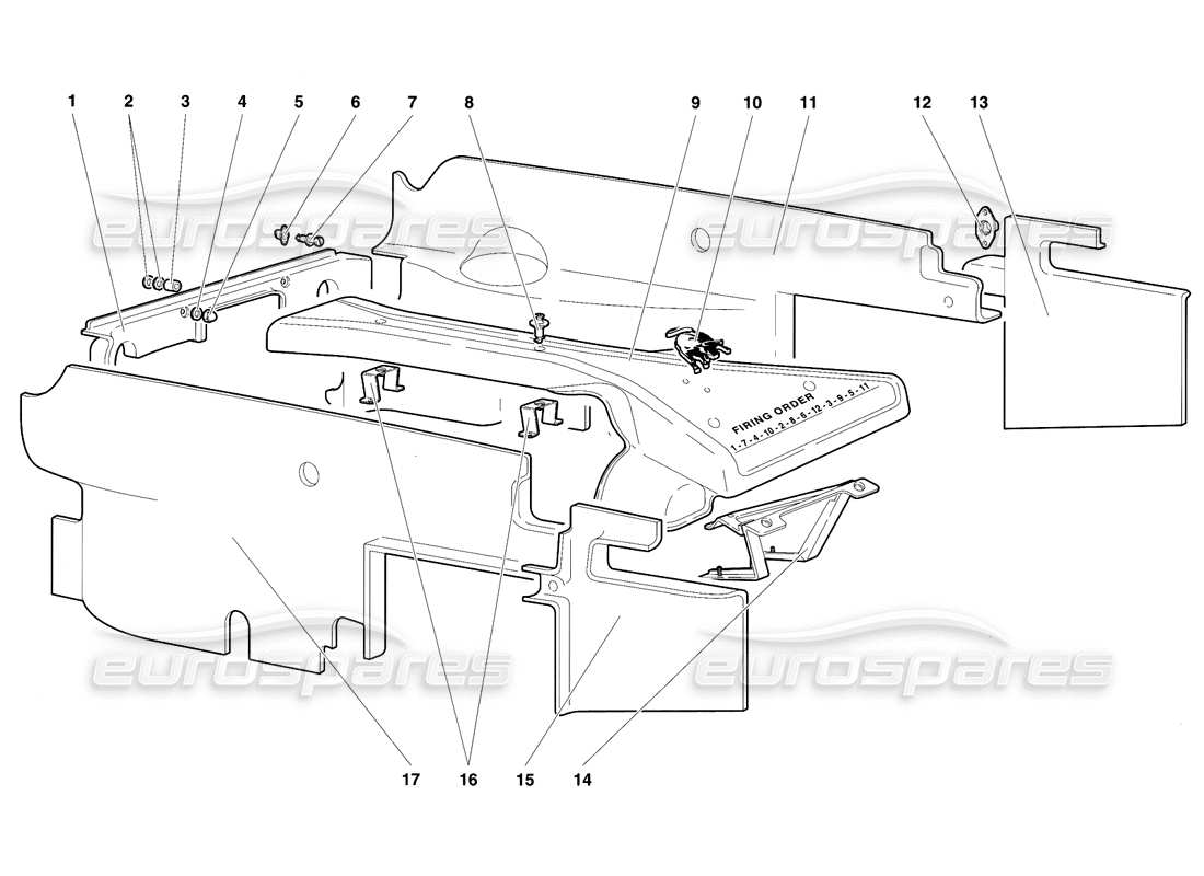 a part diagram from the lamborghini diablo parts catalogue