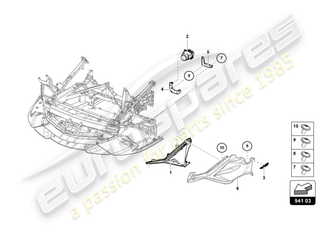 VIEW PARTS DIAGRAMS FROM THE LAMBORGHINI SIAN PARTS CATALOGUE a part diagram from the lamborghini sian parts catalogue