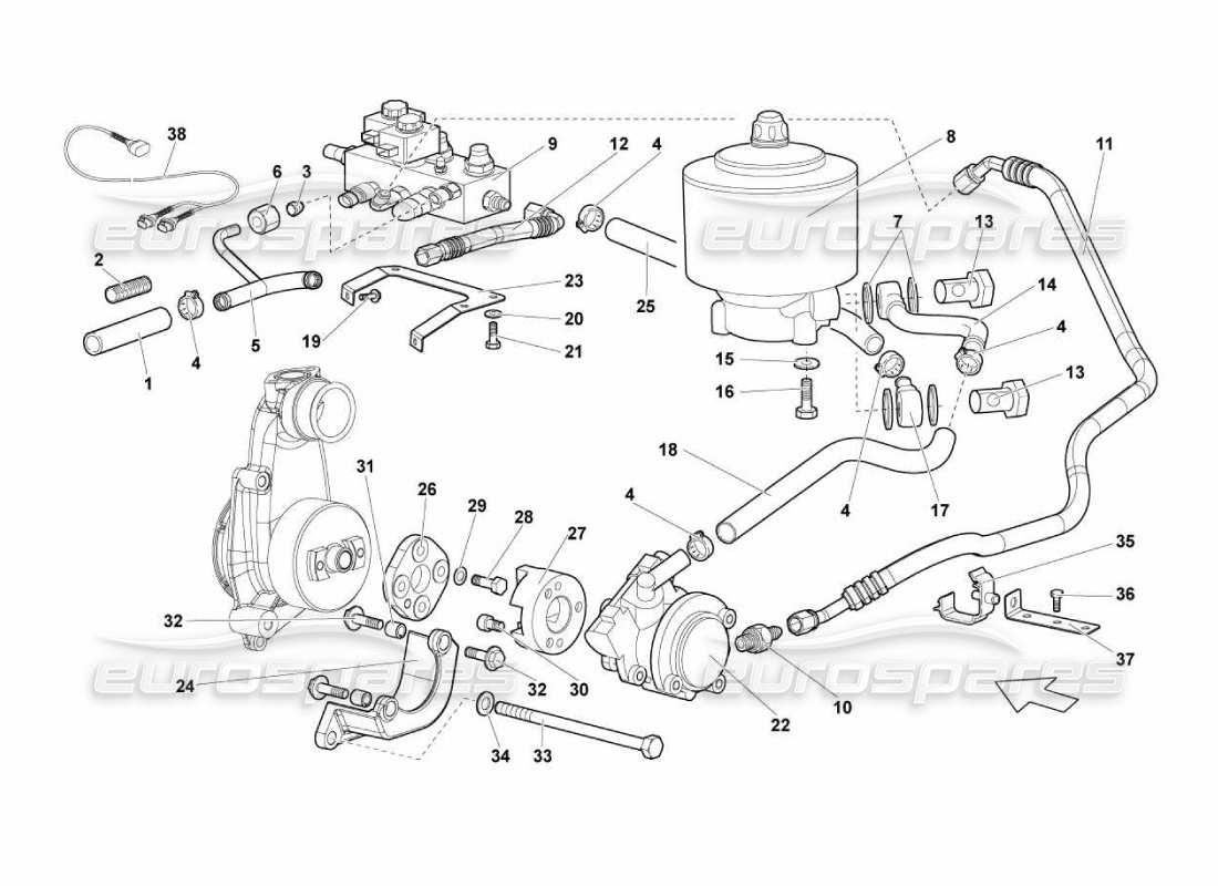 VIEW PARTS DIAGRAMS FROM THE LAMBORGHINI MURCIELAGO PARTS CATALOGUE a part diagram from the lamborghini murcielago parts catalogue