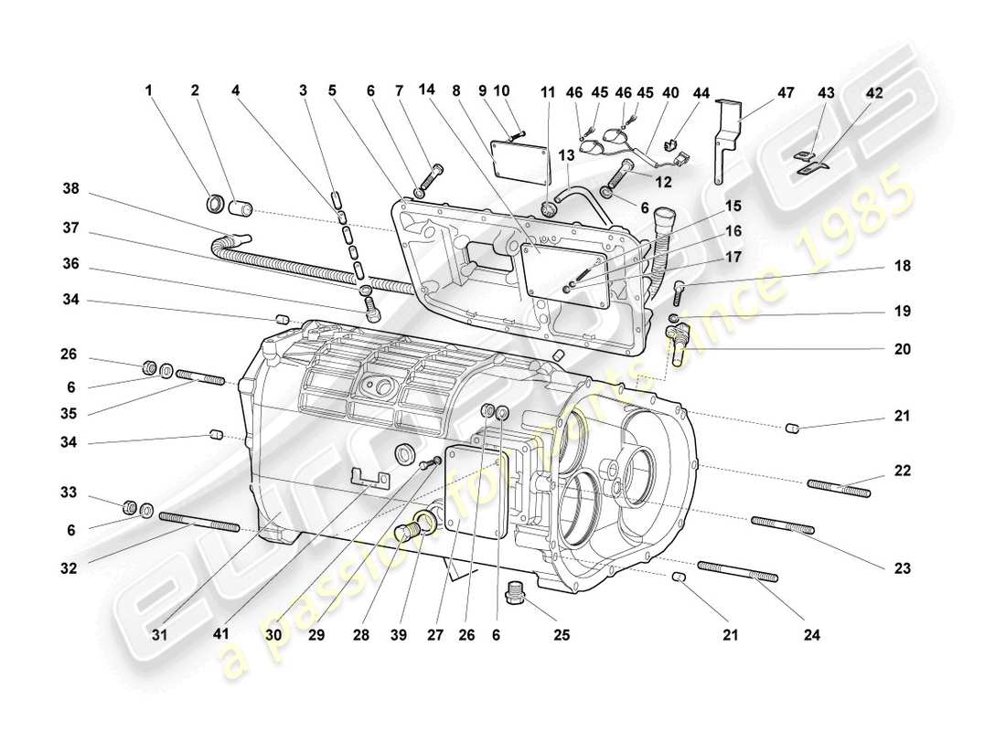 VIEW PARTS DIAGRAMS FROM THE LAMBORGHINI MURCIELAGO PARTS CATALOGUE a part diagram from the lamborghini murcielago parts catalogue