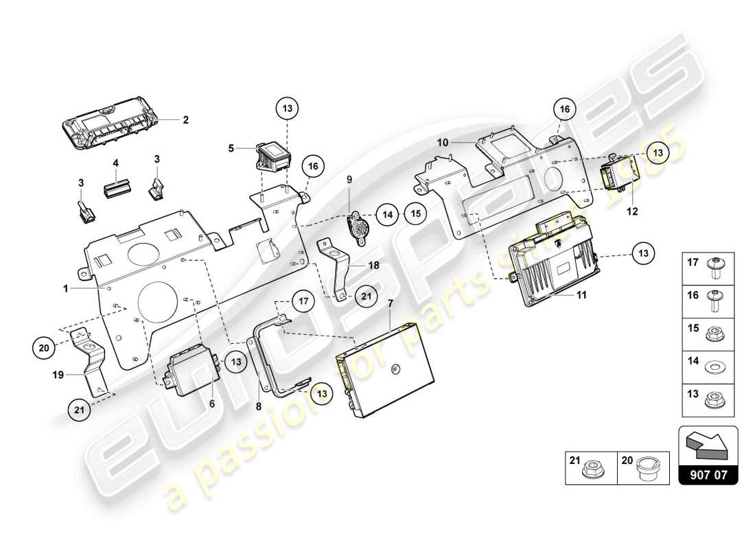 a part diagram from the Lamborghini LP700-4 ROADSTER (2013) parts catalogue