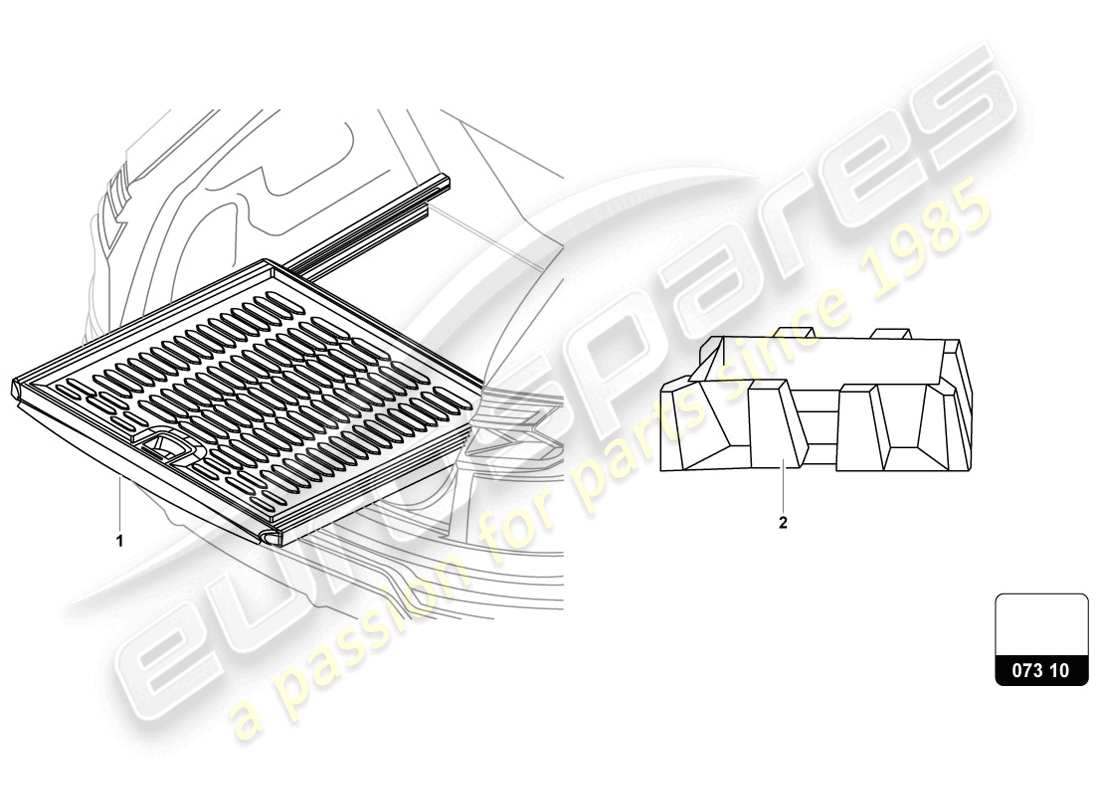 lamborghini urus (accessories) extension for boot floor parts diagram