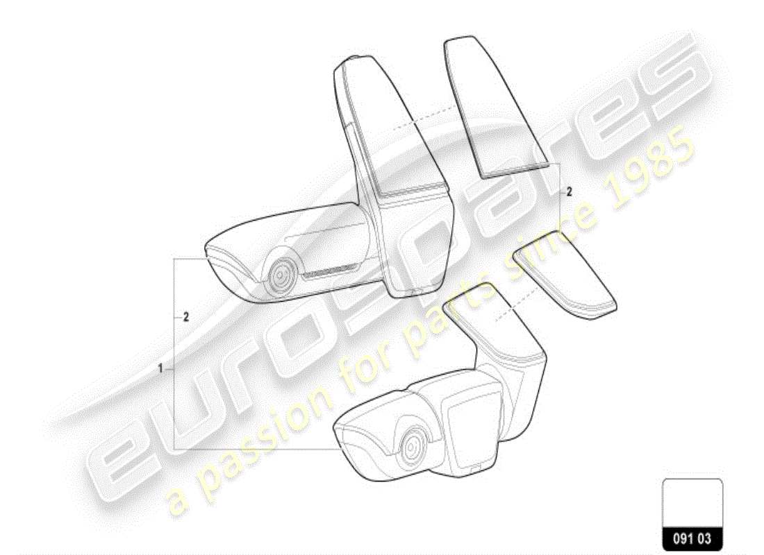 lamborghini urus (accessories) camera parts diagram