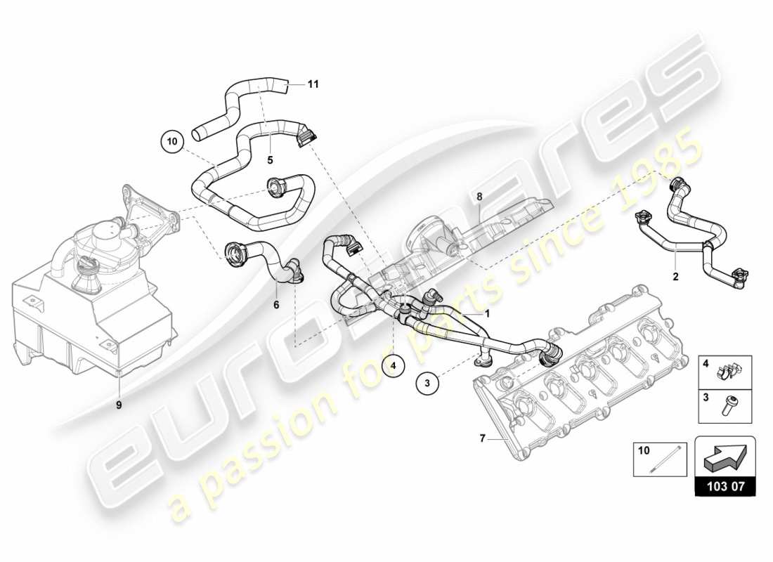 lamborghini 2019 (lp610-4 spyder) breather line part diagram