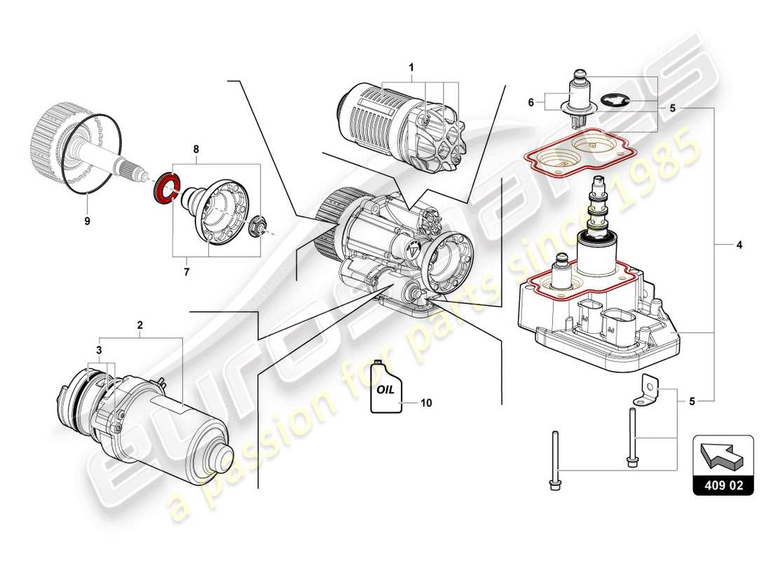 lamborghini lp740-4 s roadster (2018) oil filter parts diagram