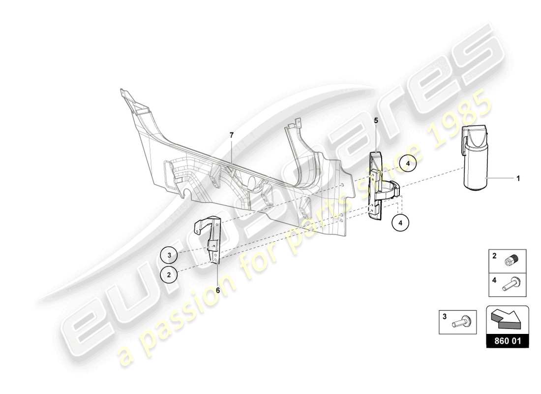 lamborghini 2020 (lp770-4 svj coupe) fire extinguishers part diagram