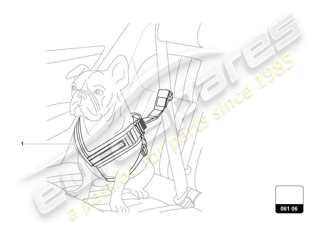 lamborghini urus (accessories) seat belts in passenger compartment parts diagram