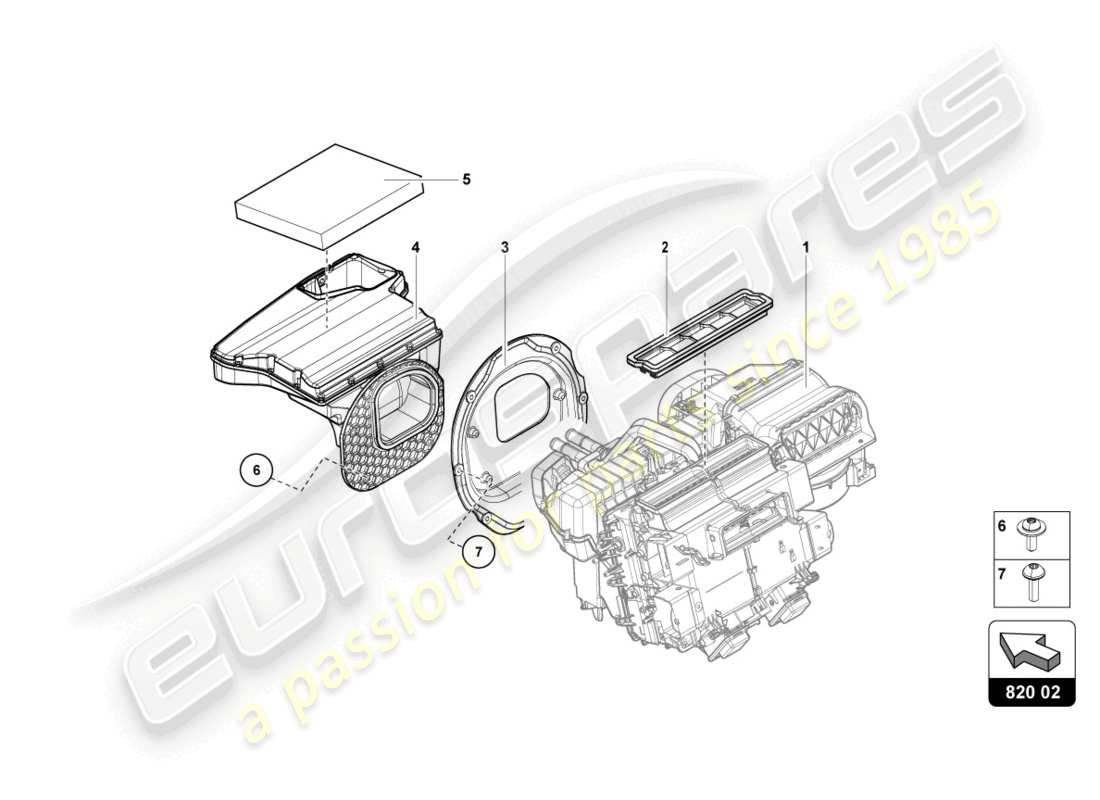lamborghini 2021 (lp740-4 s coupe) air conditioning parts diagram