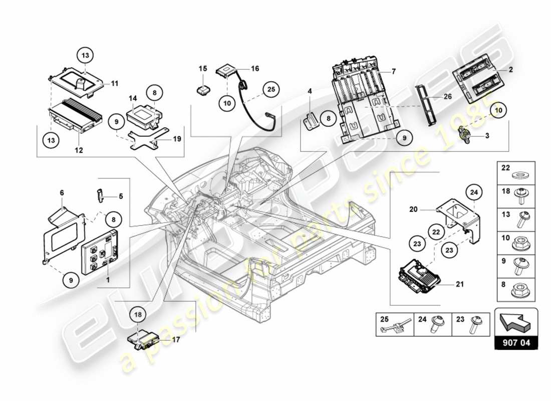 lamborghini lp700-4 coupe (2012) electrics part diagram