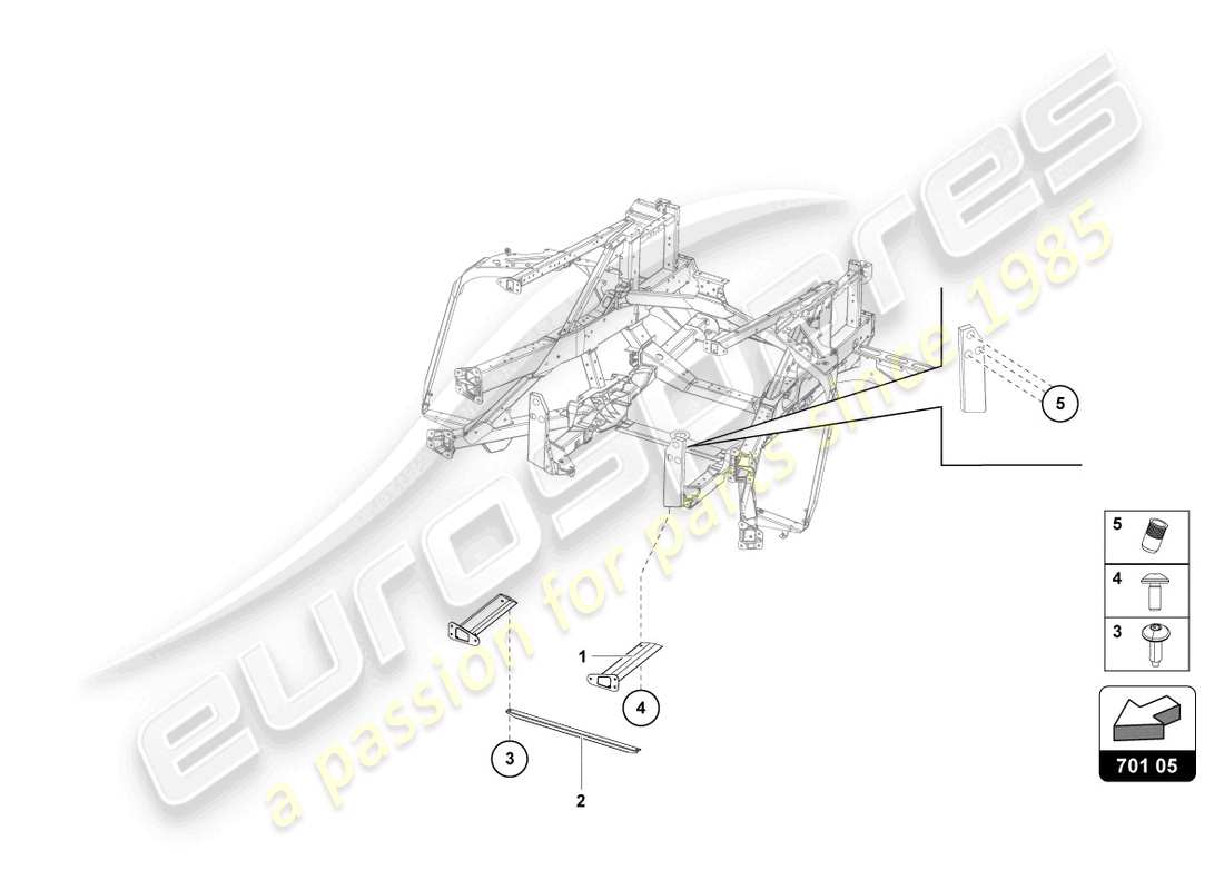 lamborghini 2017 (lp750-4 sv roadster) trim frame rear part part diagram