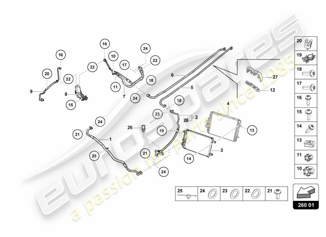 lamborghini lp610-4 avio (2017) a/c condenser part diagram