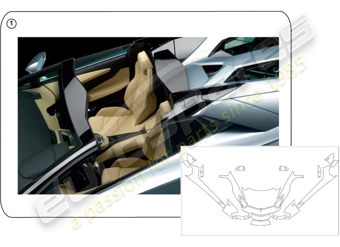 lamborghini accessories (lp770-4 svj coupe) impact cushion part diagram