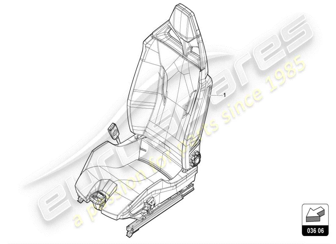 lamborghini accessories (lp600-4 zhong coupe) sports seat part diagram