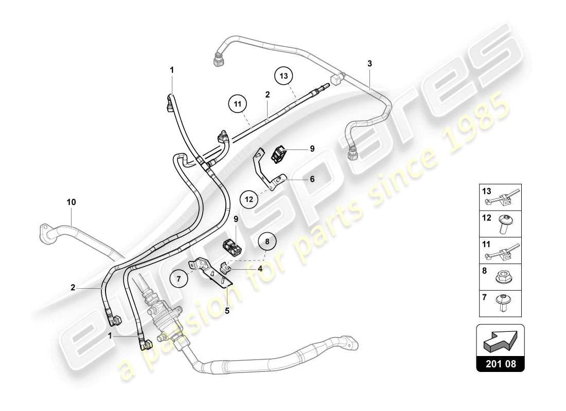 lamborghini lp720-4 coupe 50 (2014) fuel line parts diagram