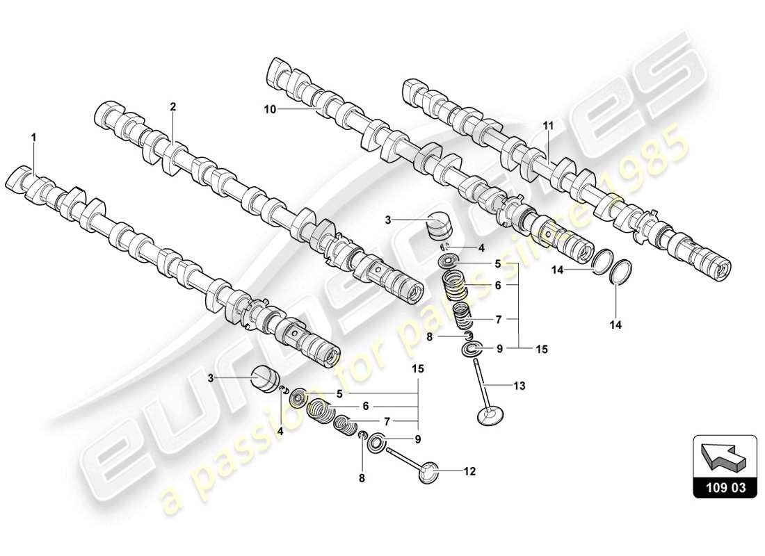 lamborghini 2014 (lp720-4 coupe 50) camshaft valves part diagram