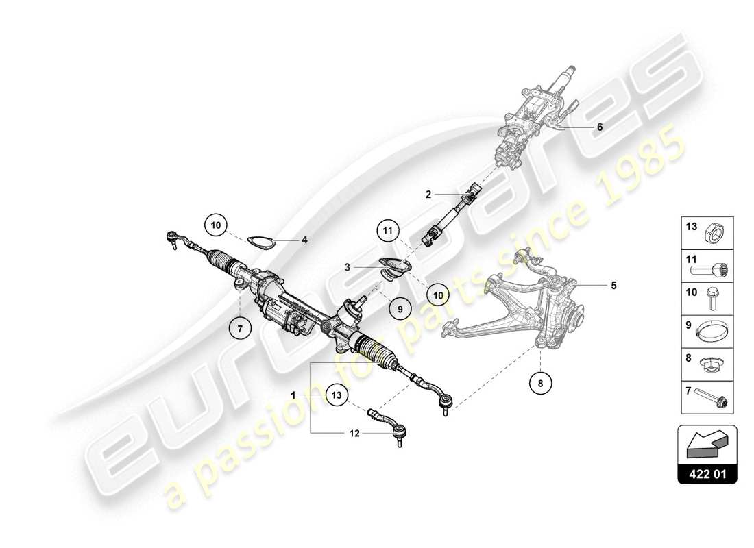 lamborghini lp610-4 coupe (2018) power steering parts diagram