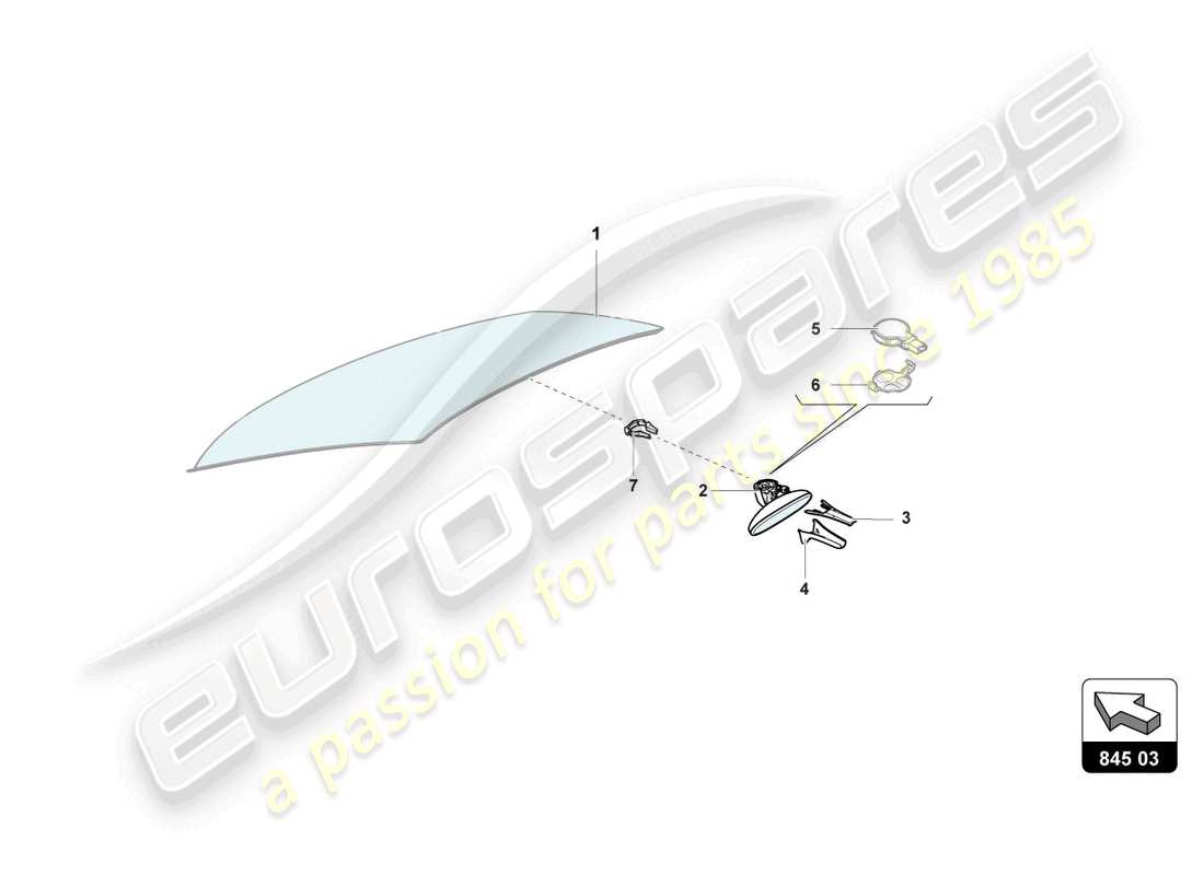 lamborghini lp700-4 roadster (2016) interior mirror parts diagram