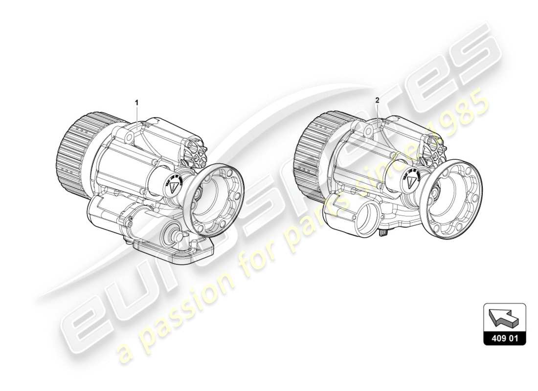 lamborghini 2012 (lp700-4 coupe)) front axle differential parts diagram