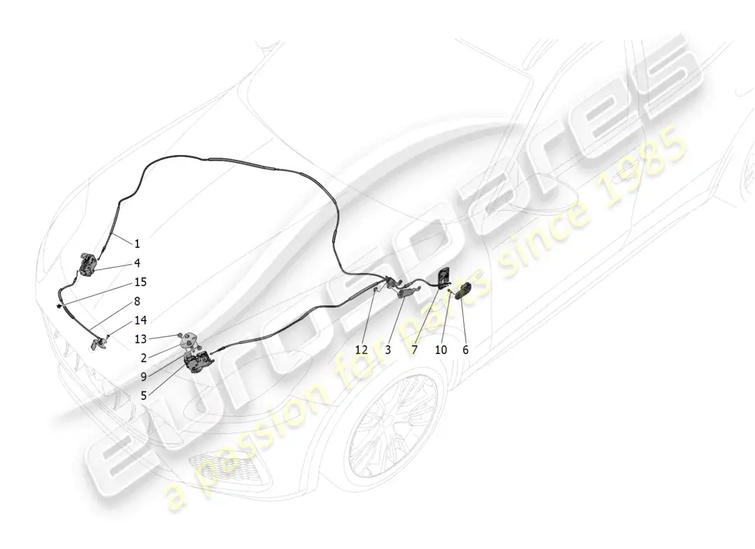 a part diagram from the maserati grecale parts catalogue