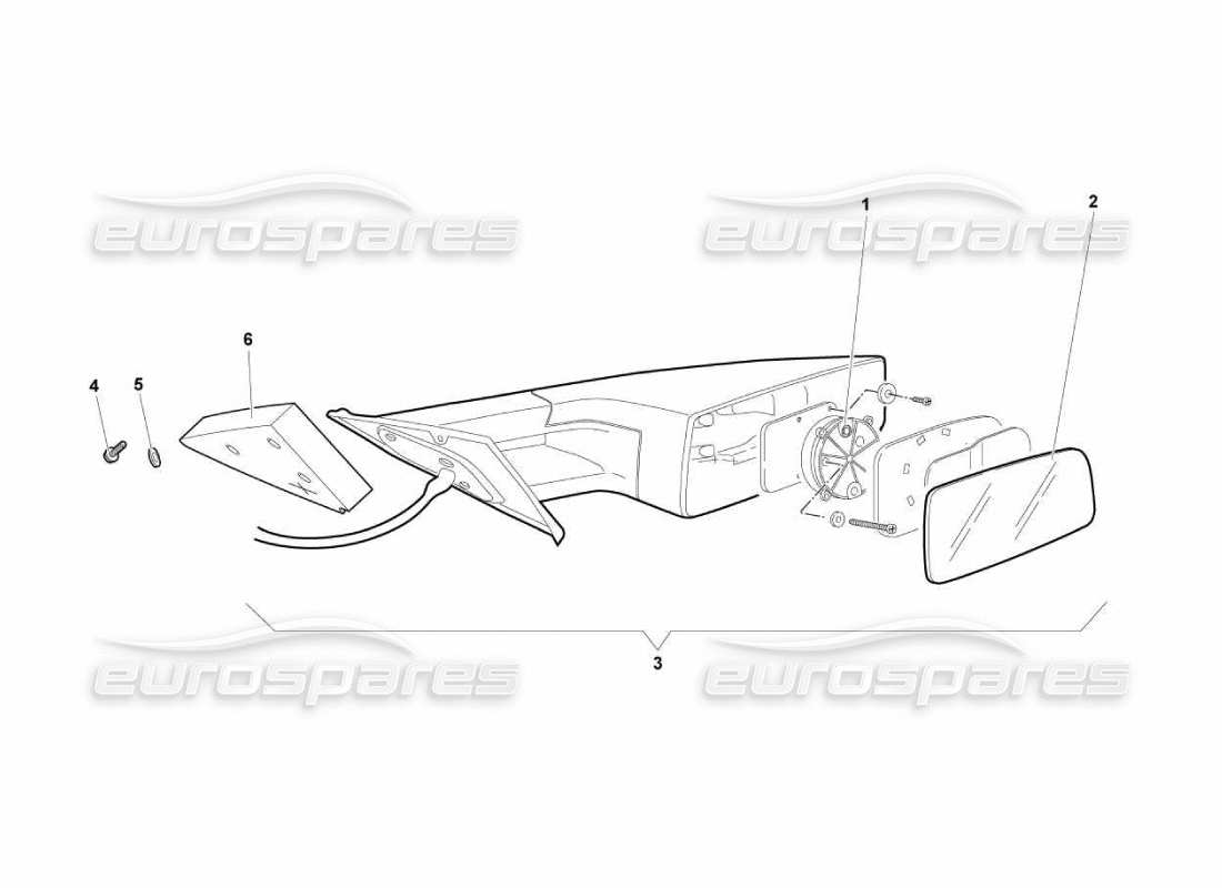 lamborghini murcielago lp670 external rear view mirrors part diagram