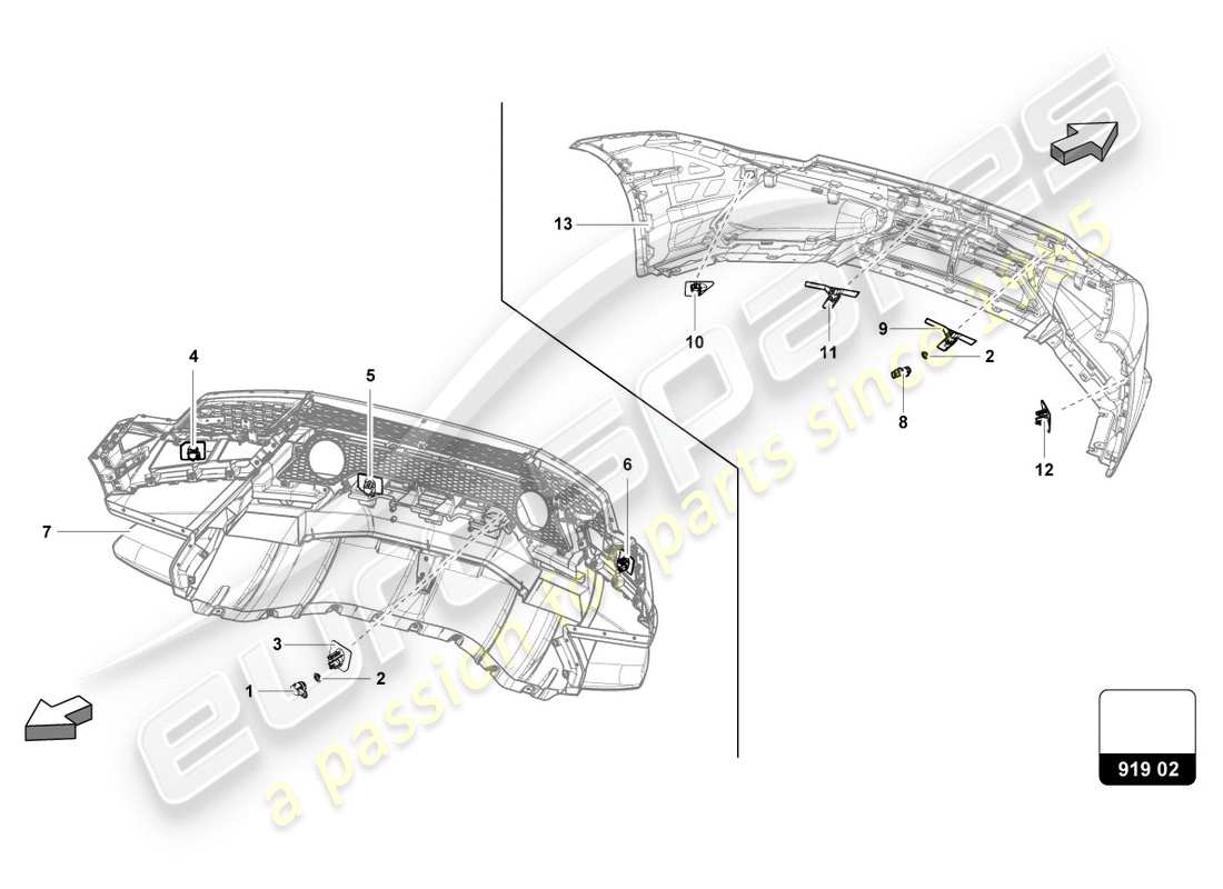 lamborghini 2018 (performante coupe) sensors part diagram