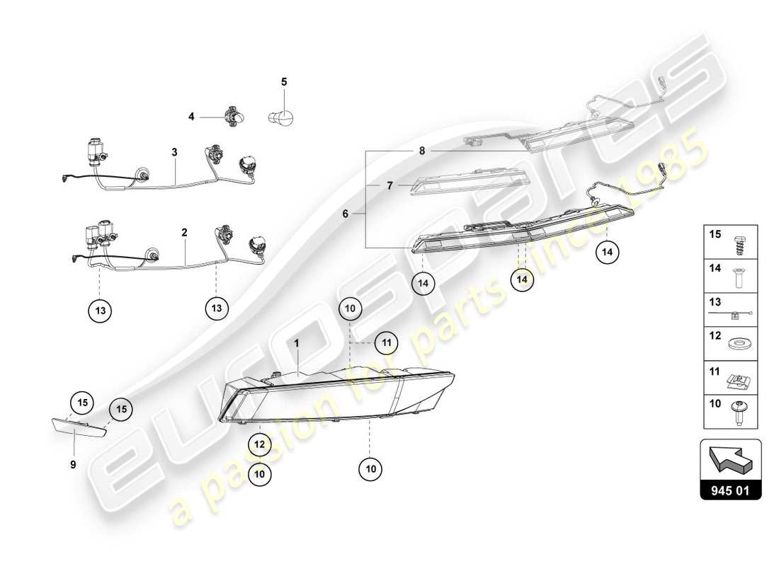 lamborghini 2012 (lp700-4 coupe)) tail light rear parts diagram
