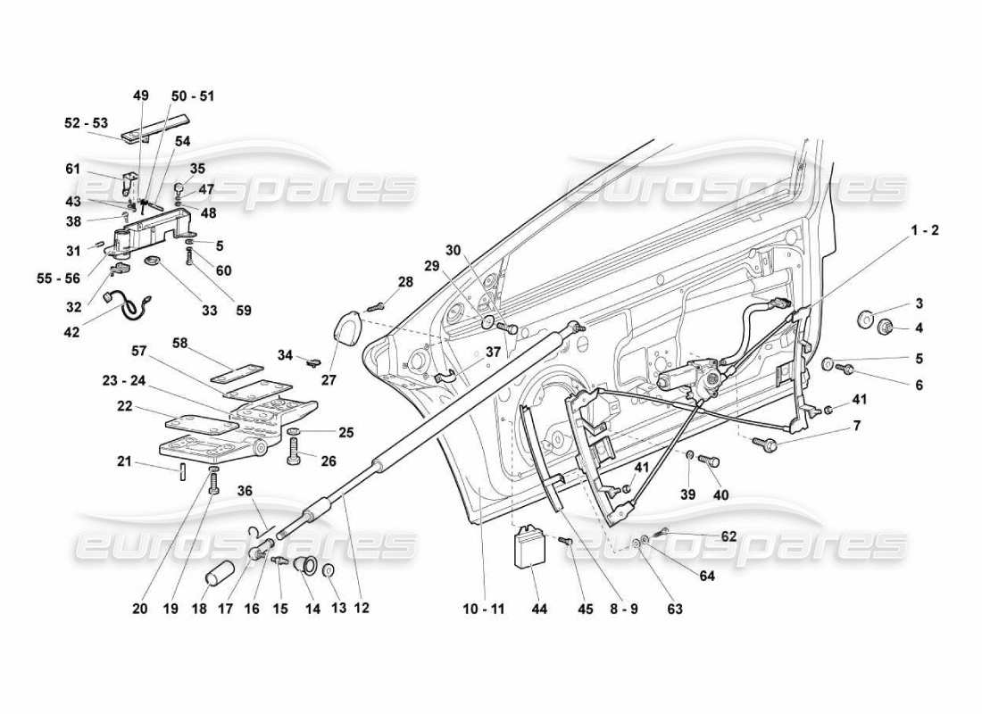 lamborghini murcielago lp670 doors part diagram