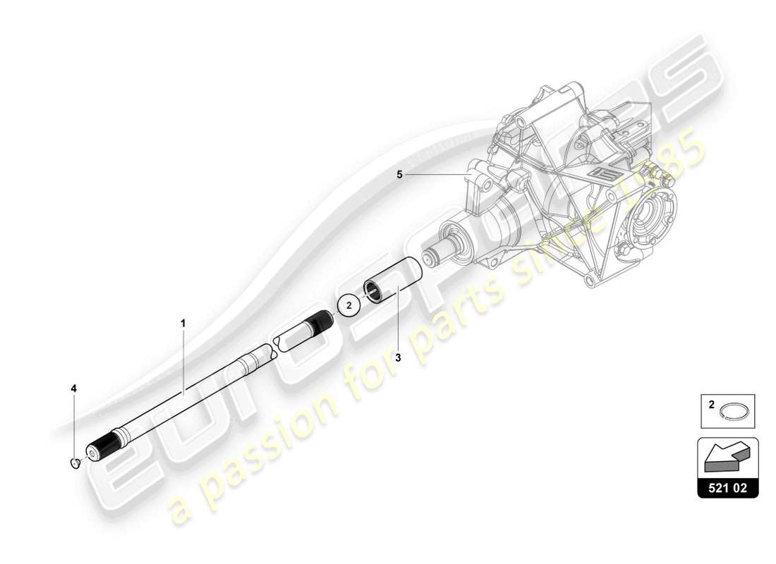 lamborghini lp750-4 sv coupe (2017) input shaft parts diagram