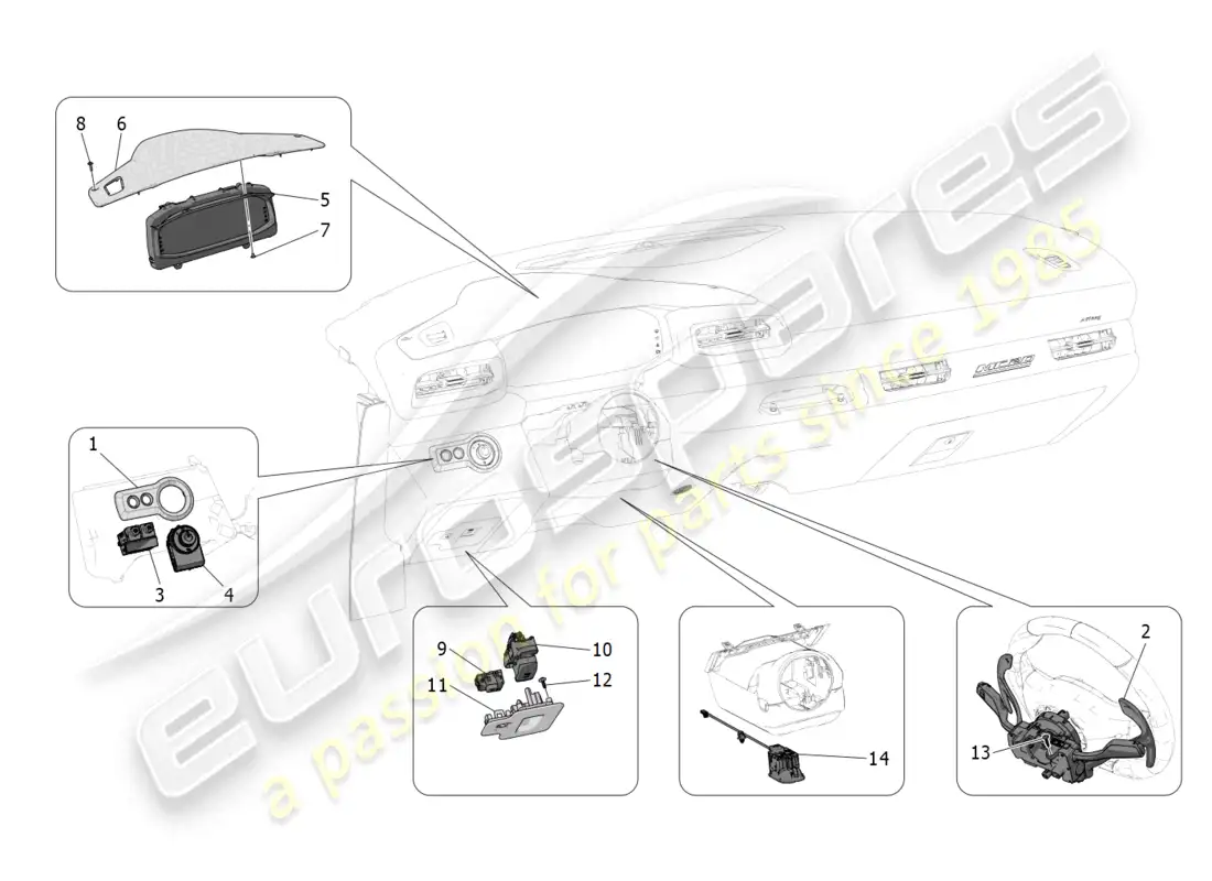 a part diagram from the maserati mc20 parts catalogue