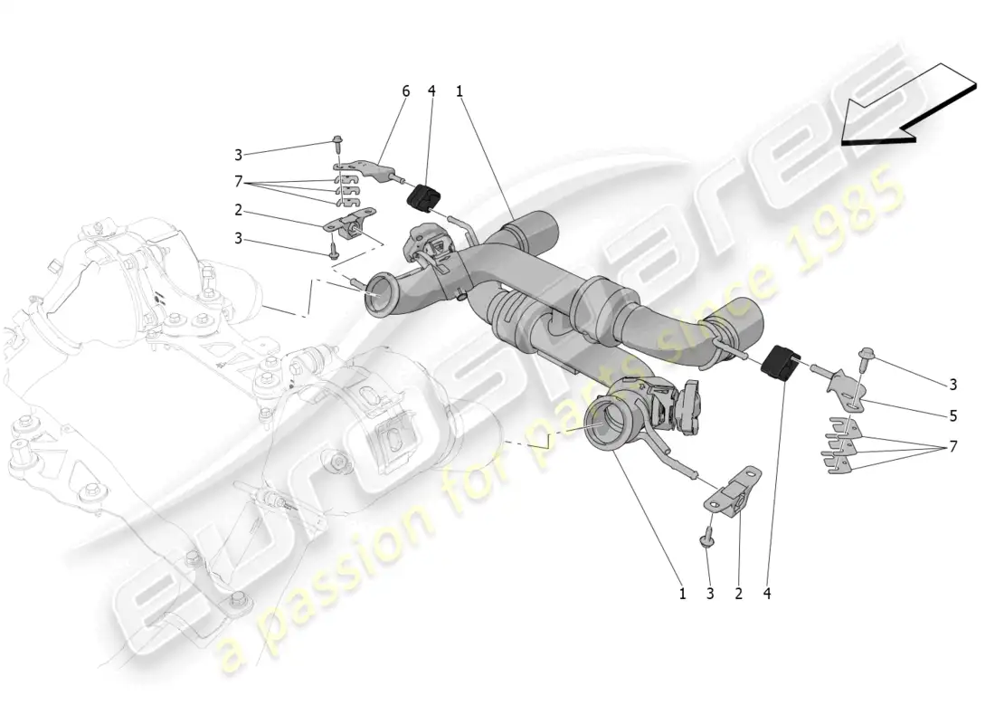 a part diagram from the maserati mc20 parts catalogue