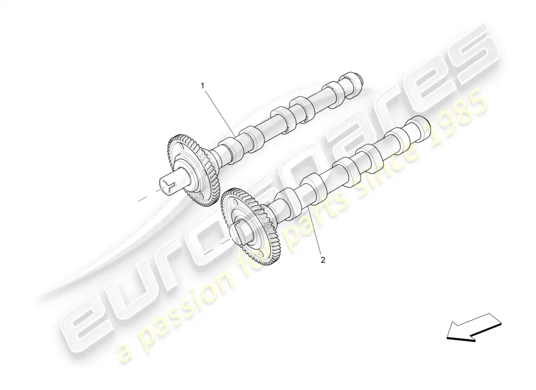 maserati levante (2018) rh cylinder head camshafts parts diagram