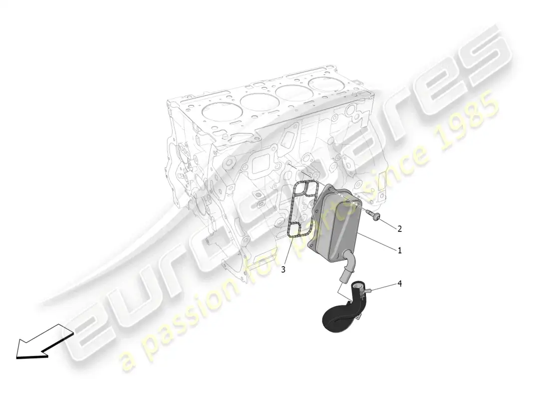 maserati grecale gt (2023) heat exchanger parts diagram