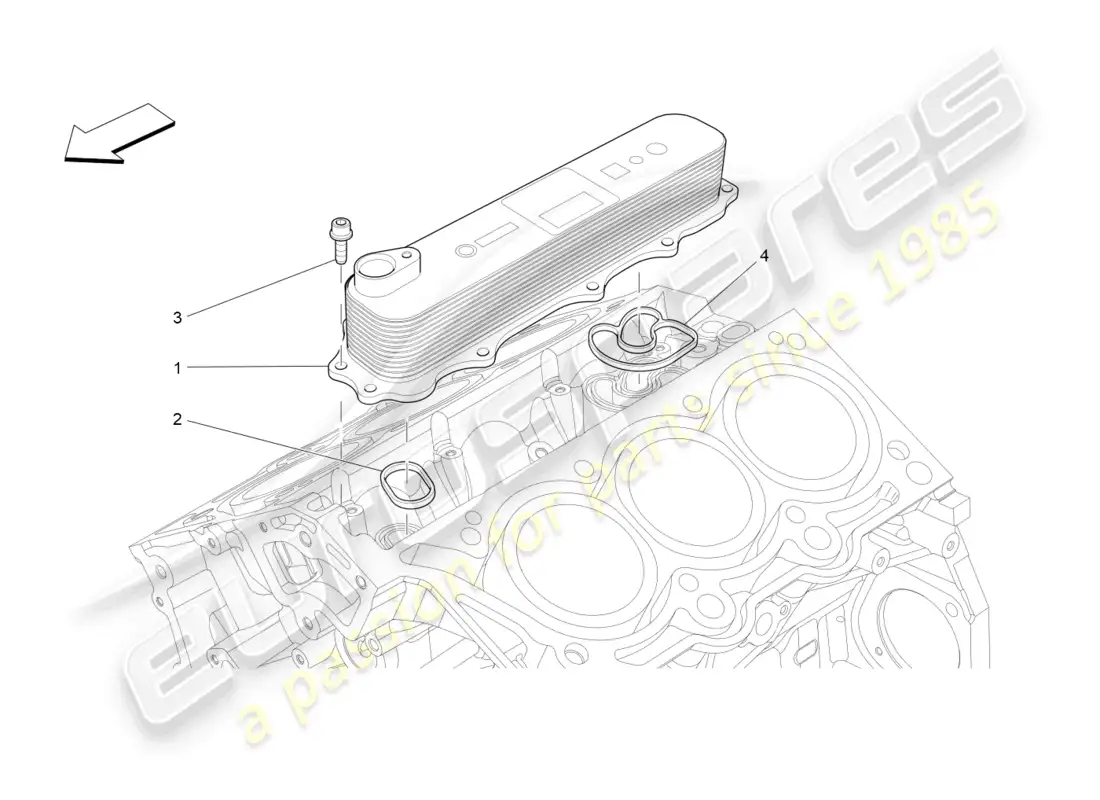 maserati levante (2018) heat exchanger parts diagram