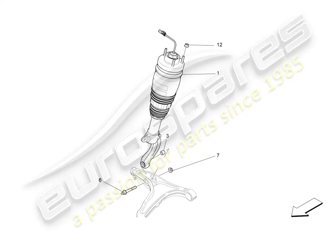maserati levante (2020) front shock absorber devices parts diagram