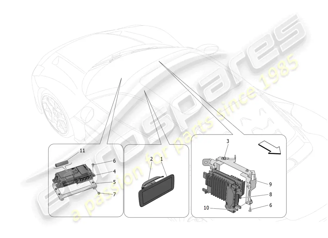 maserati mc20 (2023) it system parts diagram