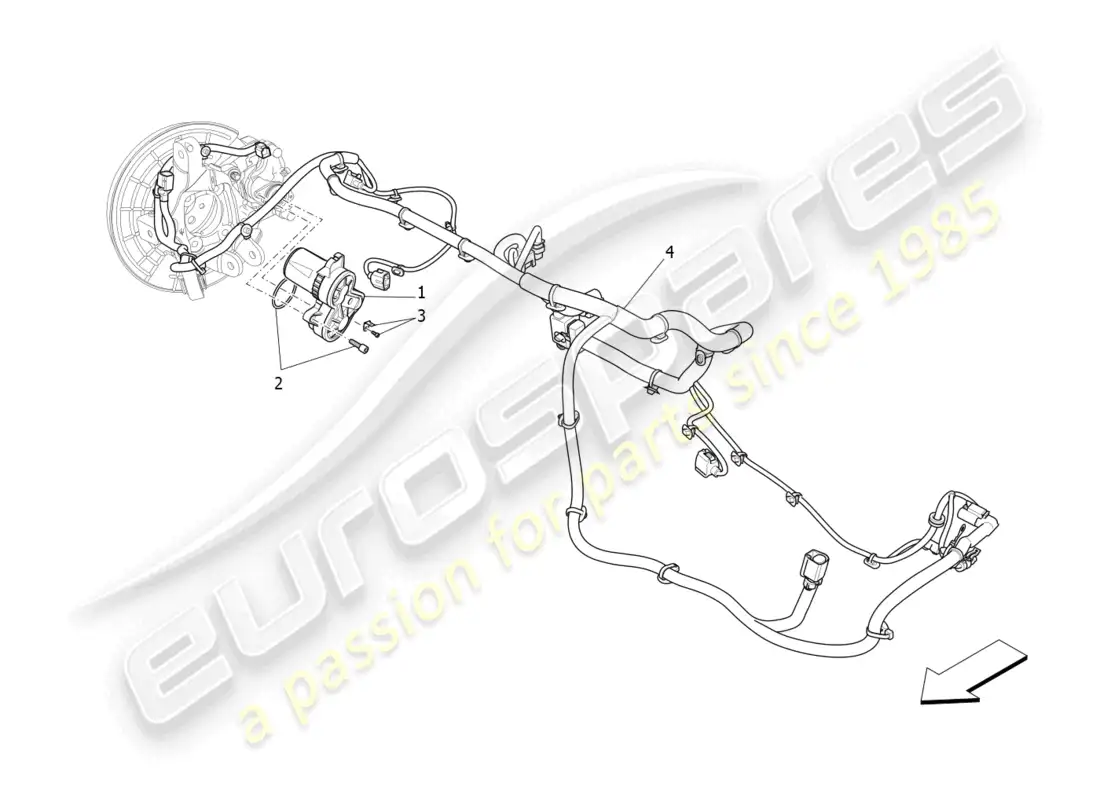 maserati levante (2018) parking brake parts diagram