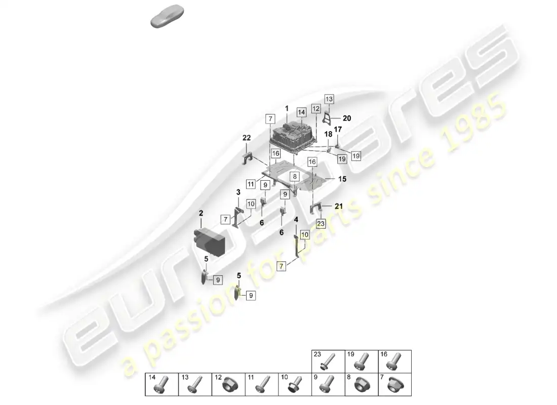 porsche 2025 (taycan 9j1-2) charger for high-voltage battery output module parts diagram