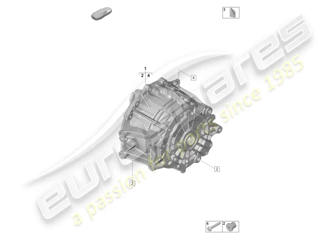 porsche 2023 (taycan 9j1-1) front axle differential parts diagram