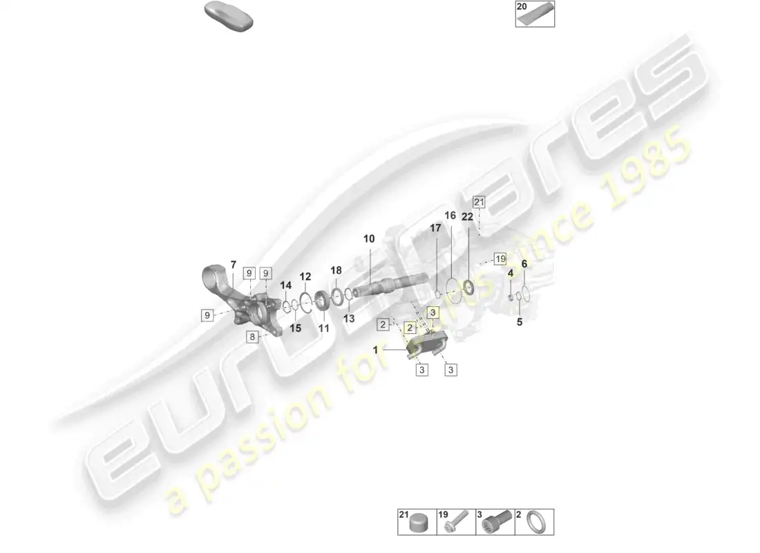 porsche 2023 (taycan 9j1-1) rear axle differential individual parts parts diagram