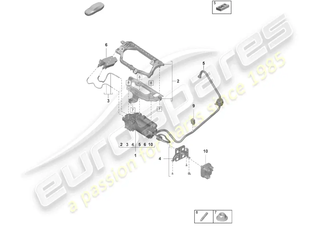 porsche 2021 (taycan 9j1-1) compressor air supply unit parts diagram