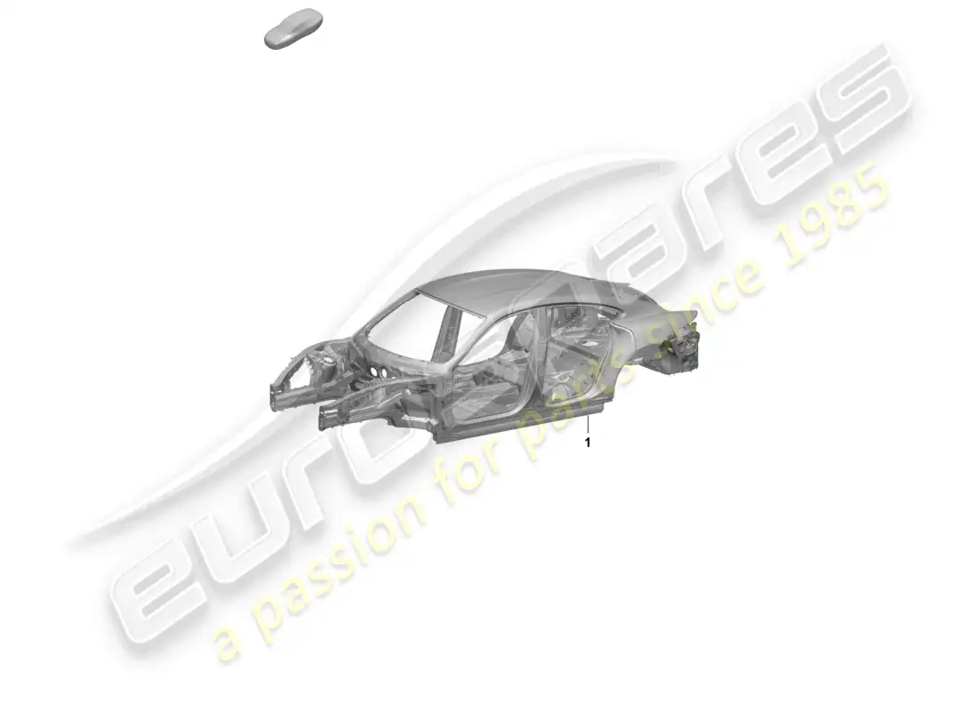porsche 2025 (taycan 9j1-2) car body part diagram