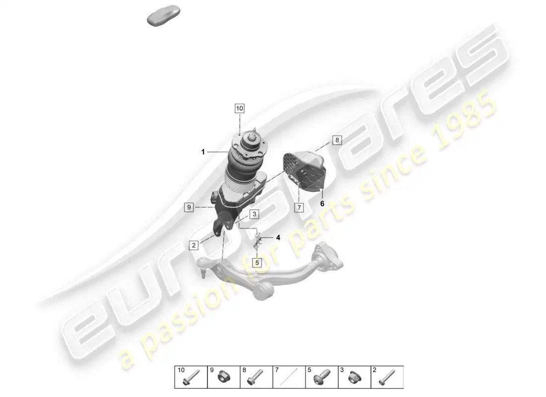 porsche 2025 (taycan 9j1-2) air suspension part diagram
