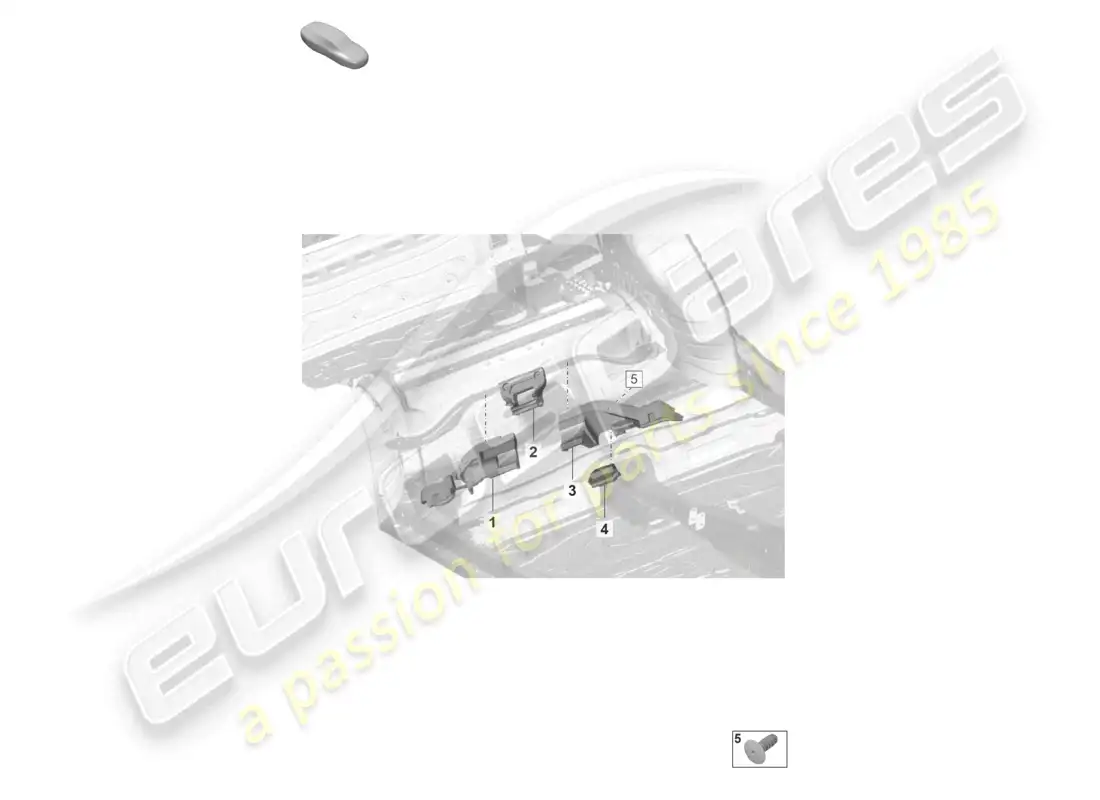 porsche 2021 (taycan 9j1-1) underbody sound absorbers parts diagram