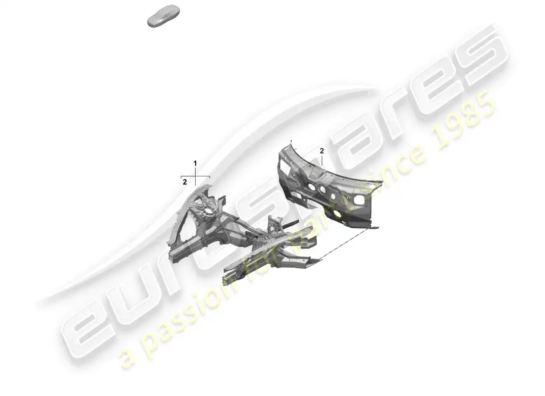 porsche 2025 (taycan 9j1-2) front end firewall part diagram