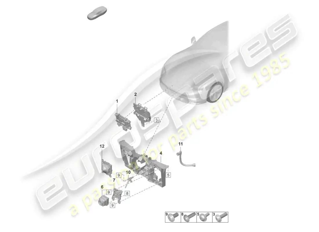 porsche 2022 (taycan 9j1-1) individual parts for vehicles with night vision system parts diagram