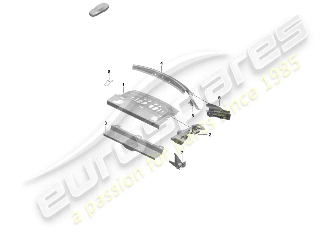 porsche 2025 (taycan 9j1-2) rear end rear shelf part diagram